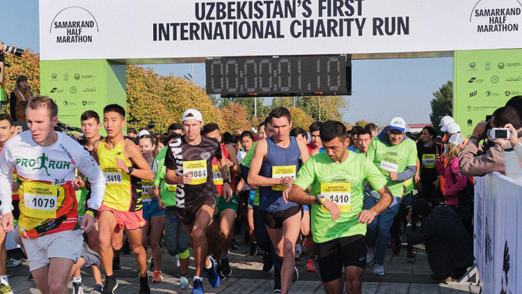 Charity half marathon in Samarkand: report video