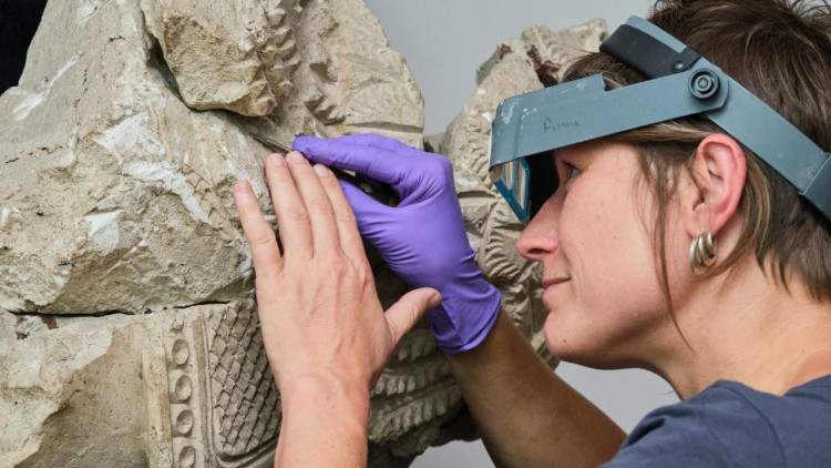 Preparation for the exhibition at the Louvre Museum